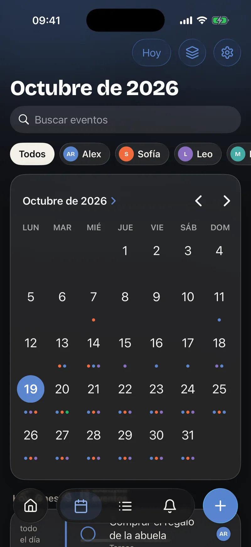 Calendario: Mes