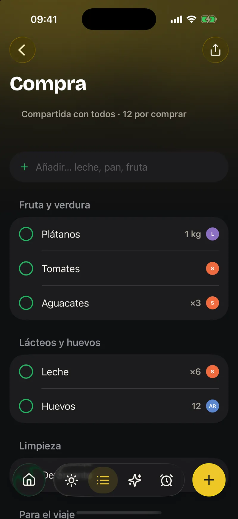Tareas: Compra
