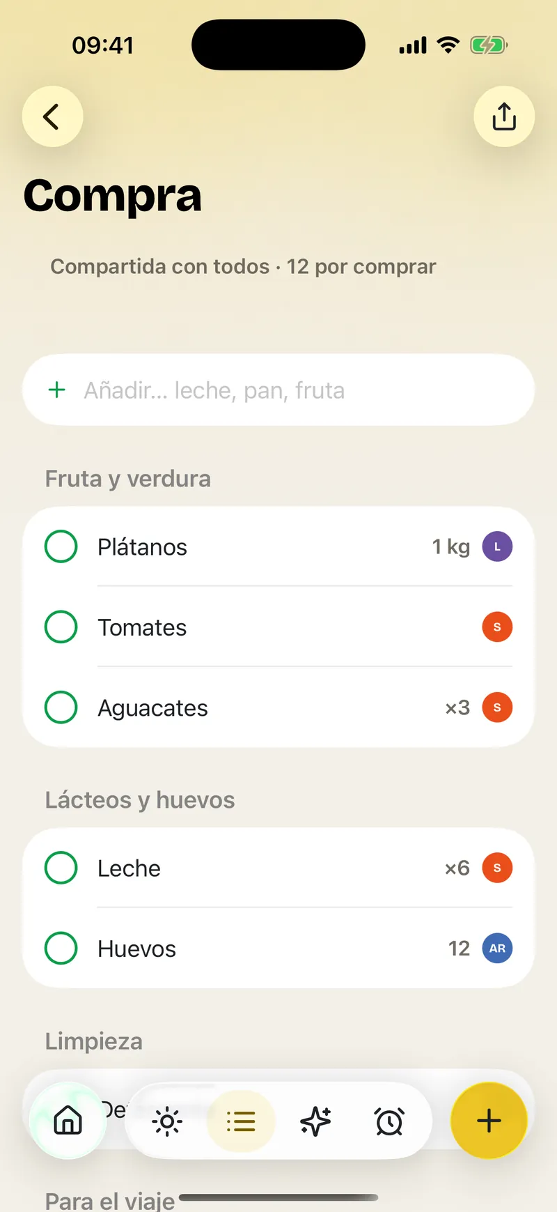 Tareas: Compra