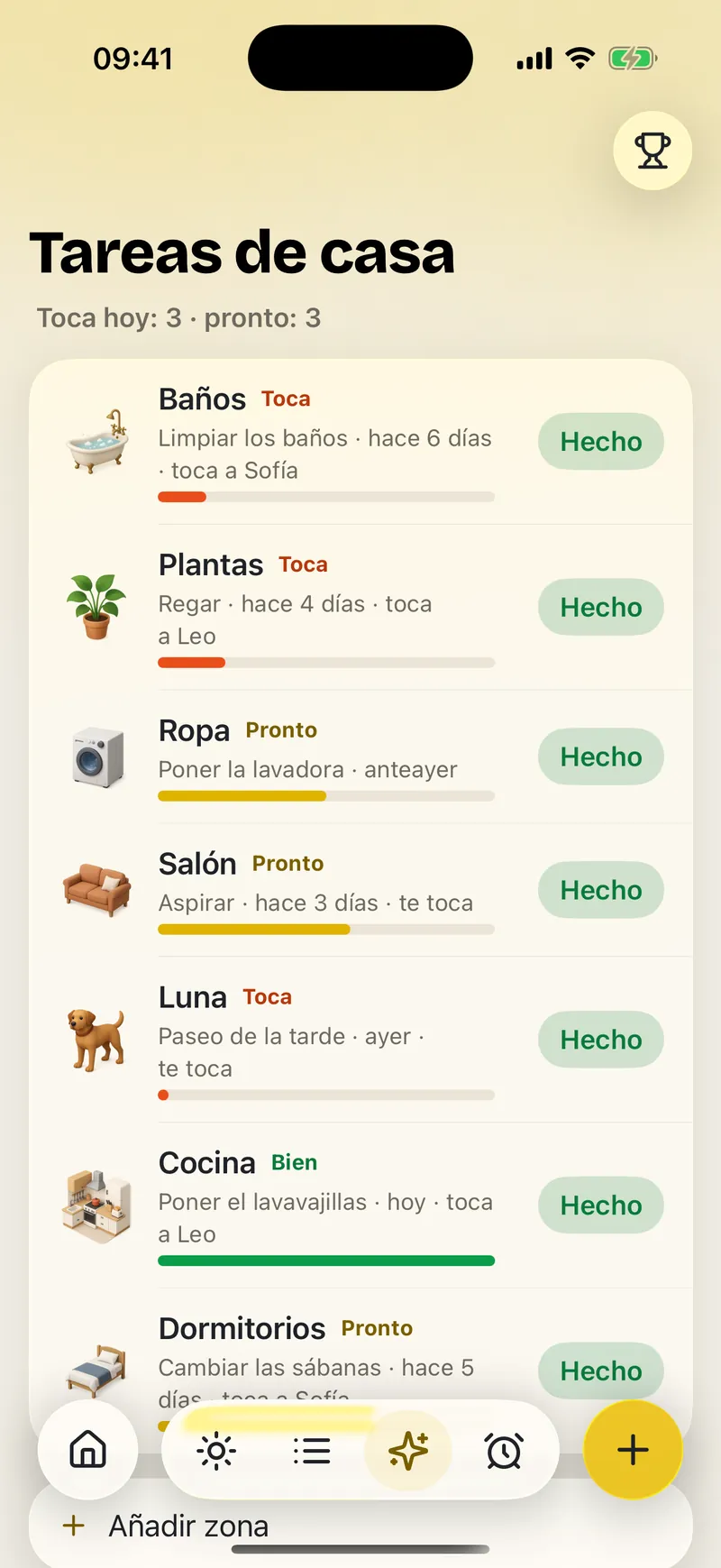 Tareas: Tareas de casa
