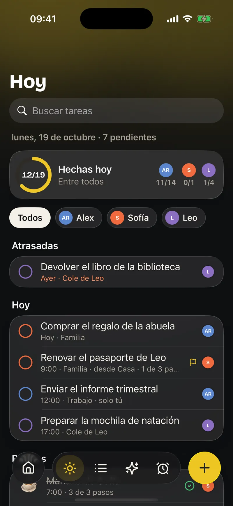 Tareas: Hoy