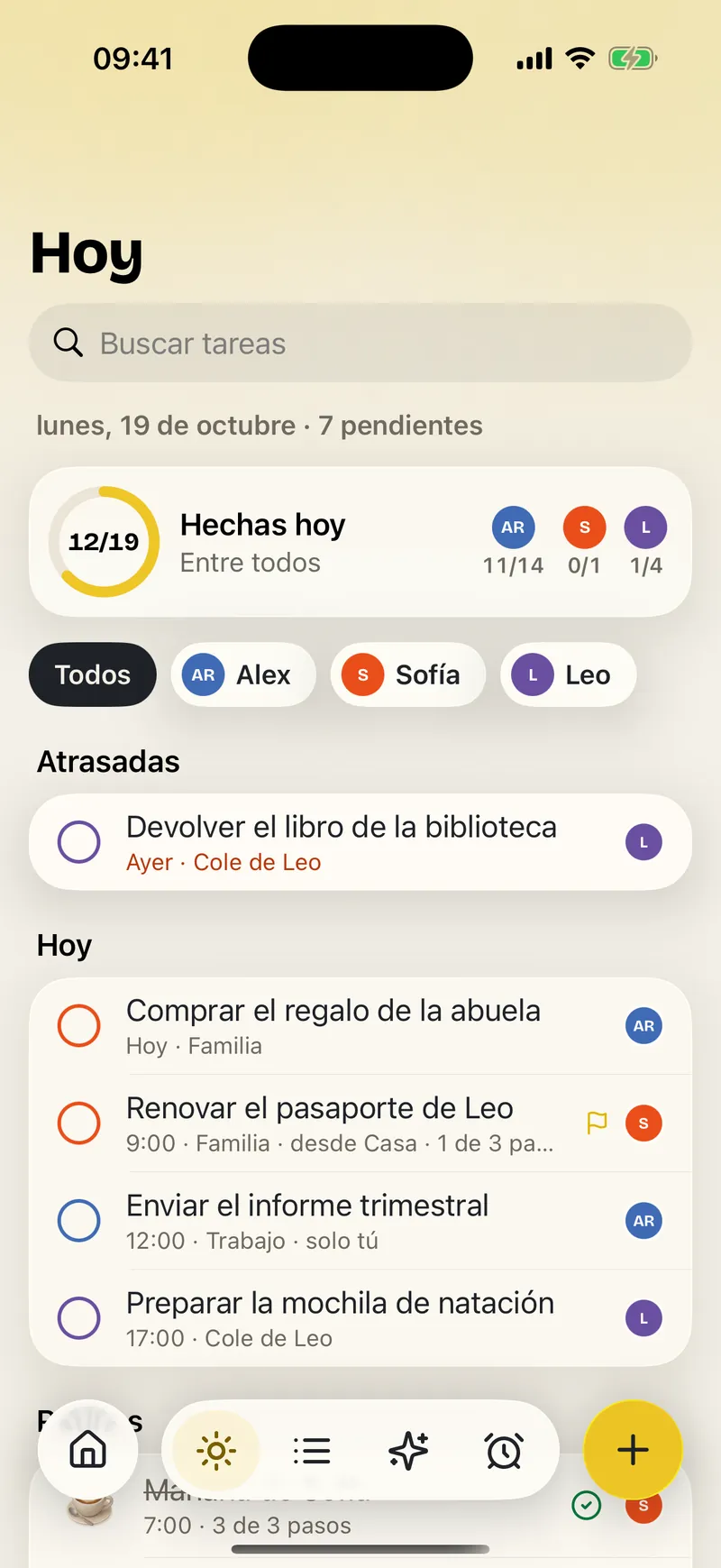 Tareas: Hoy