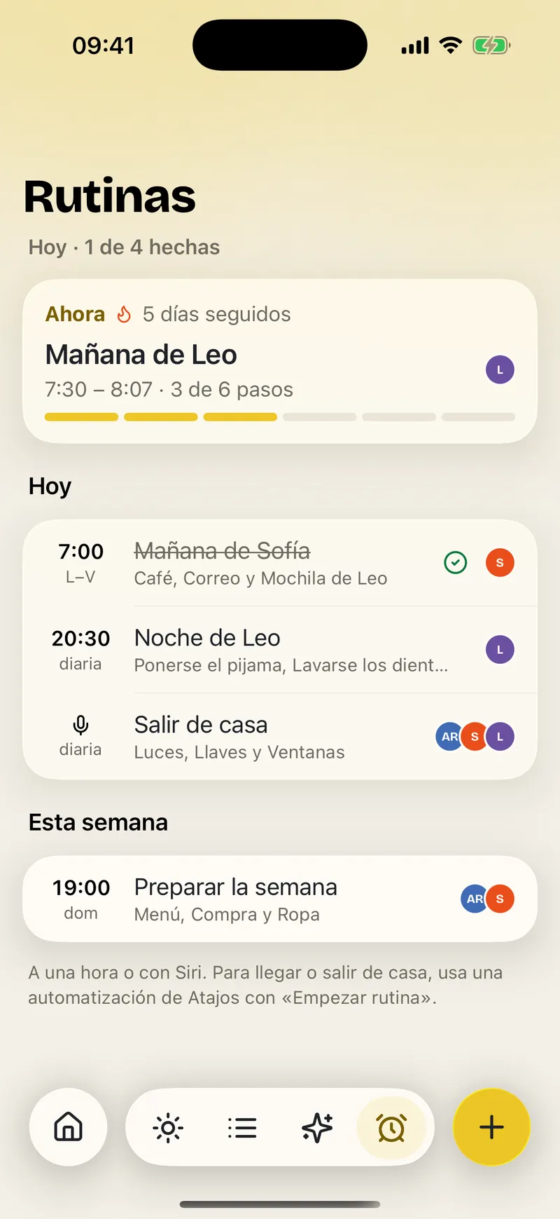 Tareas: Rutinas